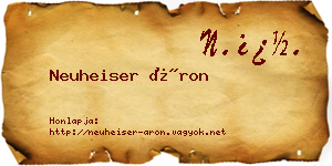 Neuheiser Áron névjegykártya